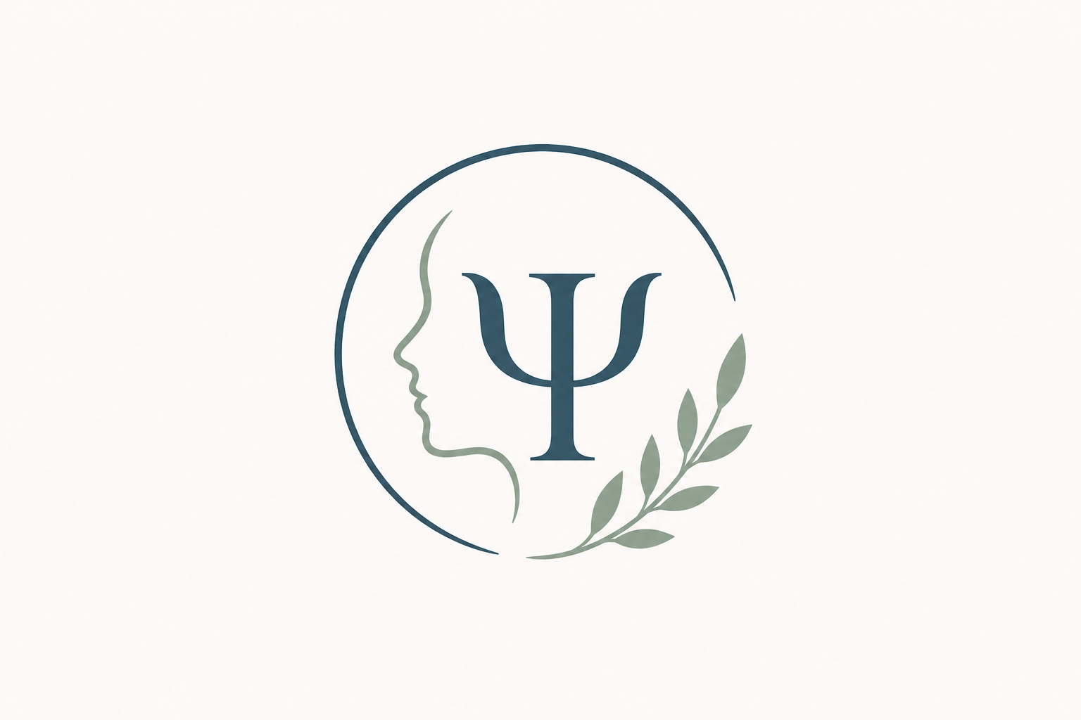 Logo minimaliste et apaisant représentant les différentes spécialités de psychologues